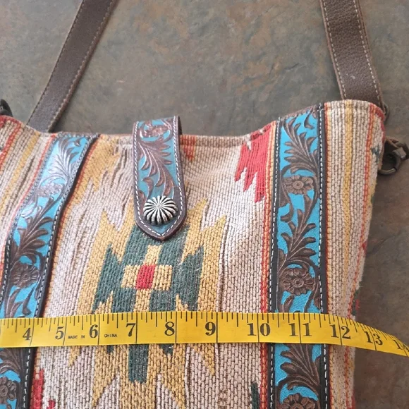 Myra Bag Southwestern Crossbody in Cream and Brown - Picture 3 of 7